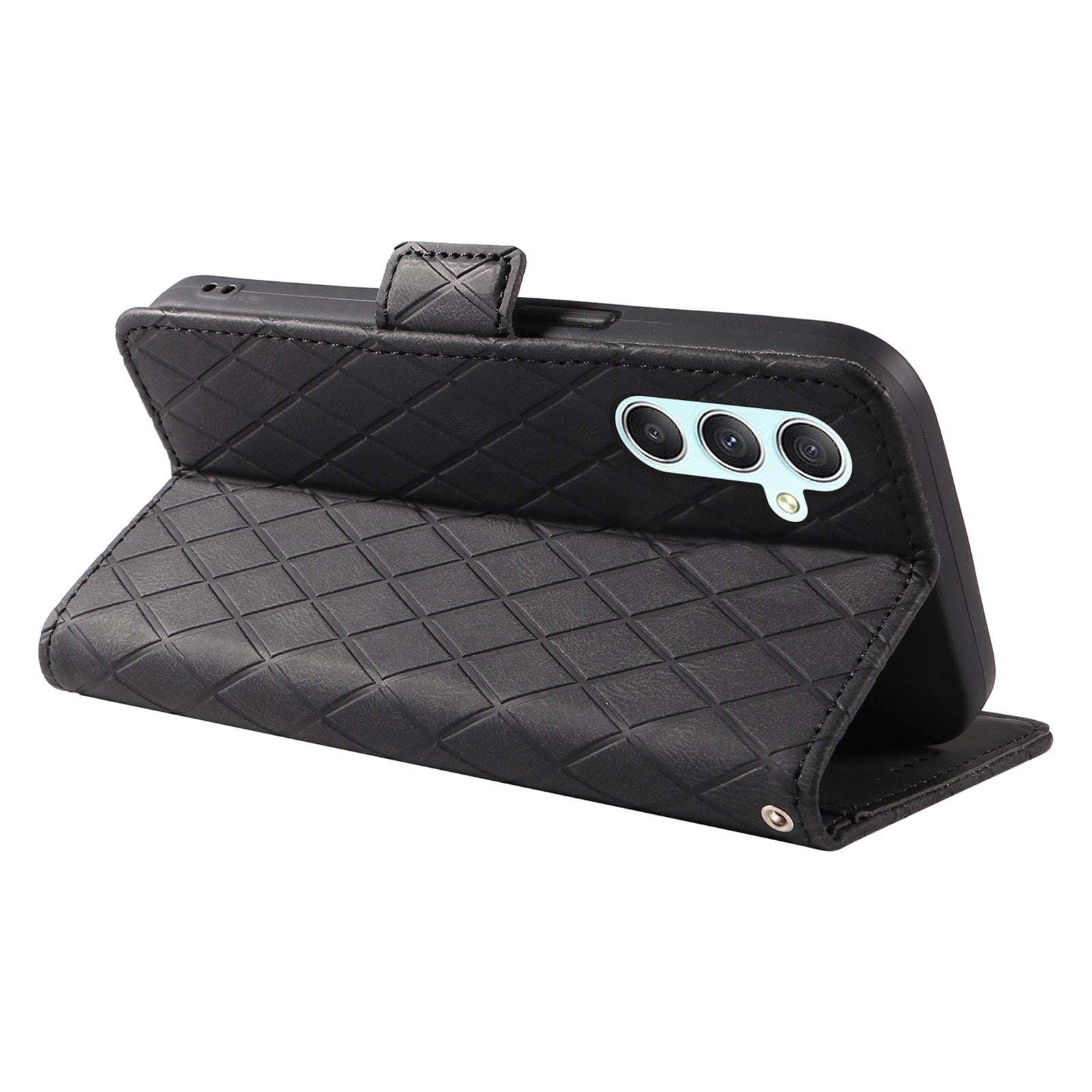 For Samsung Galaxy A54 5G Rhombus Imprinted Cellphone Stand Cover Color Splicing Phone Leather Wallet Case For Samsung Galaxy A54 5G Rhombus Imprinted Cellphone Stand Cover Color Splicing Phone Leather Wallet Case